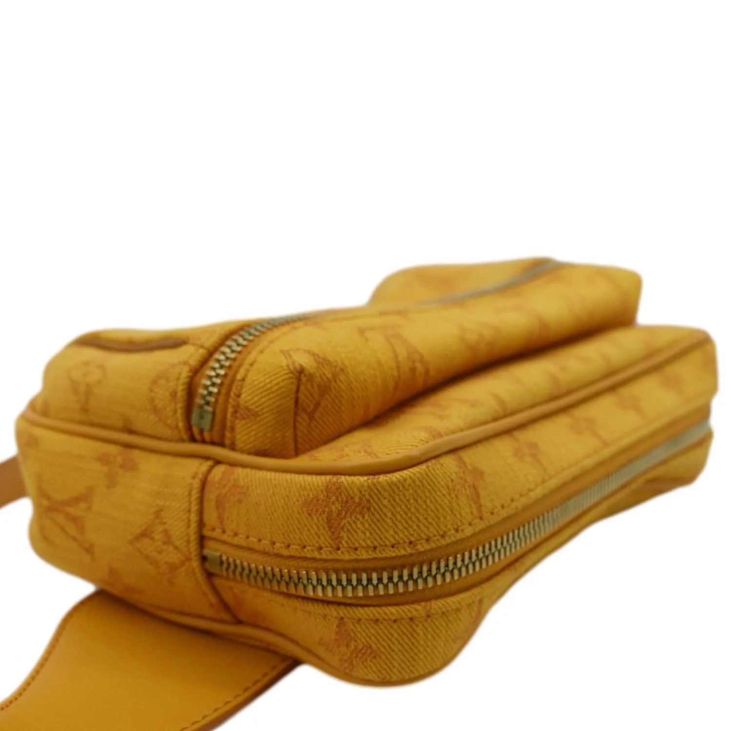 LOUIS VUITTON Outdoor Messenger Monogram Denim Belt Bag Orange