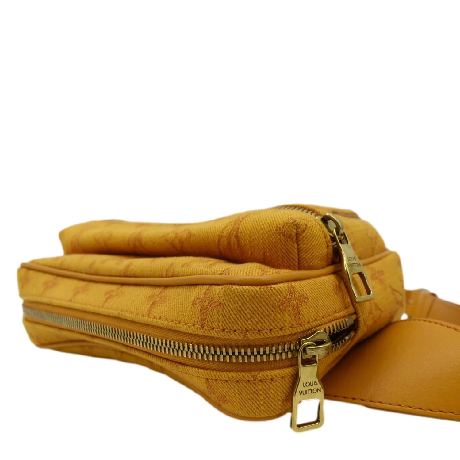 LOUIS VUITTON Outdoor Messenger Monogram Denim Belt Bag Orange