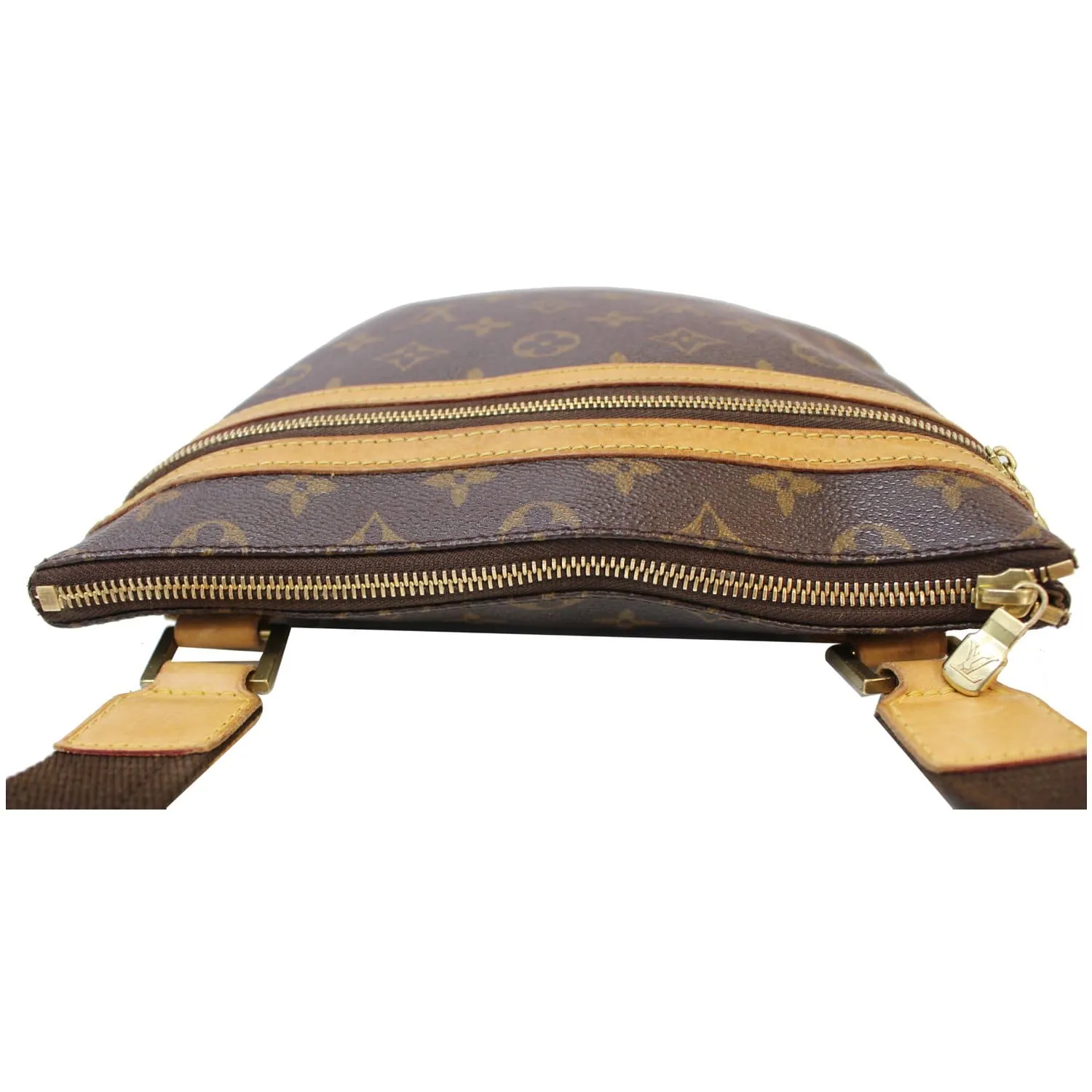 LOUIS VUITTON Pochette Bosphore Monogram Canvas Crossbody Bag Brown