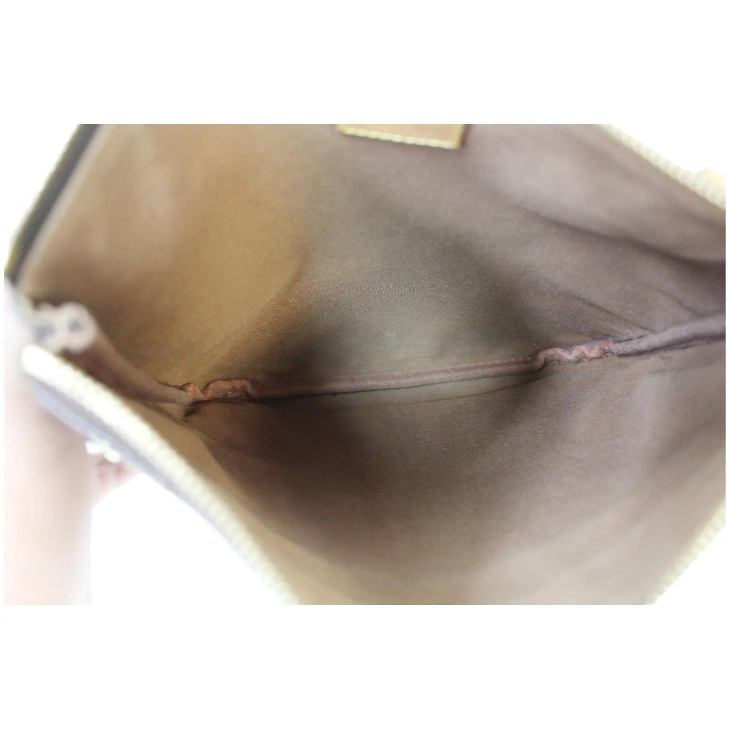 LOUIS VUITTON Pochette Bosphore Monogram Canvas Crossbody Bag Brown