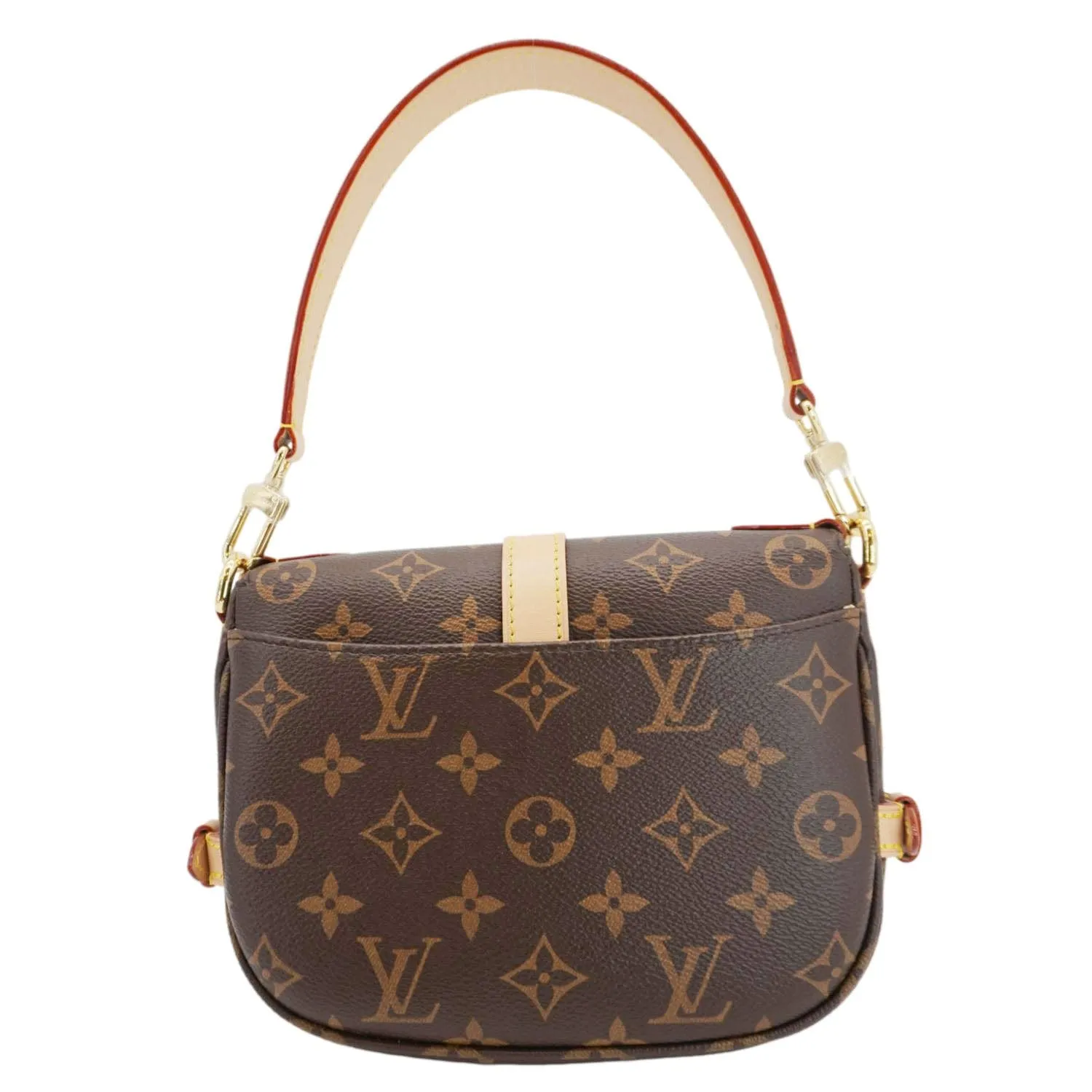LOUIS VUITTON Saumur BB Monogram Canvas Crossbody Bag Brown