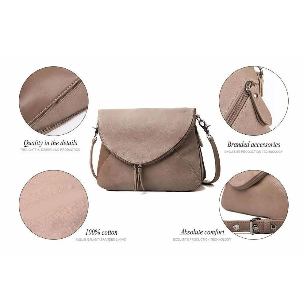 <bold>Messenger  / Shoulder Bag  <br>Vegan-Leather