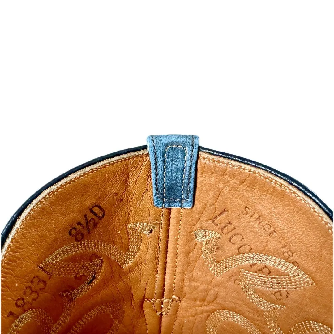 LUCCHESE Vintage San Antonio Blue Cowboy Boots