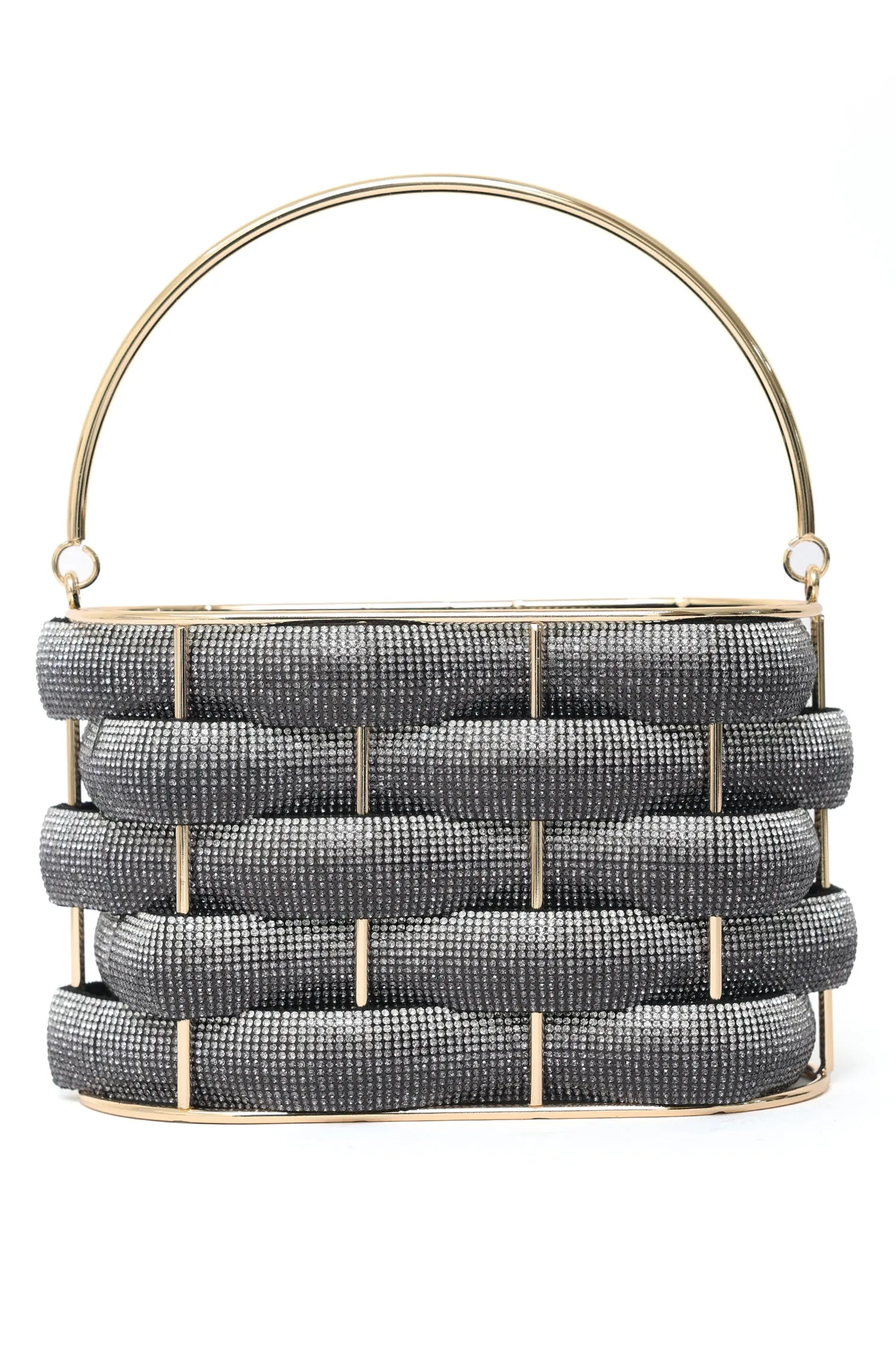 LUXE RIBBON BASKET CLUTCH-BLACK