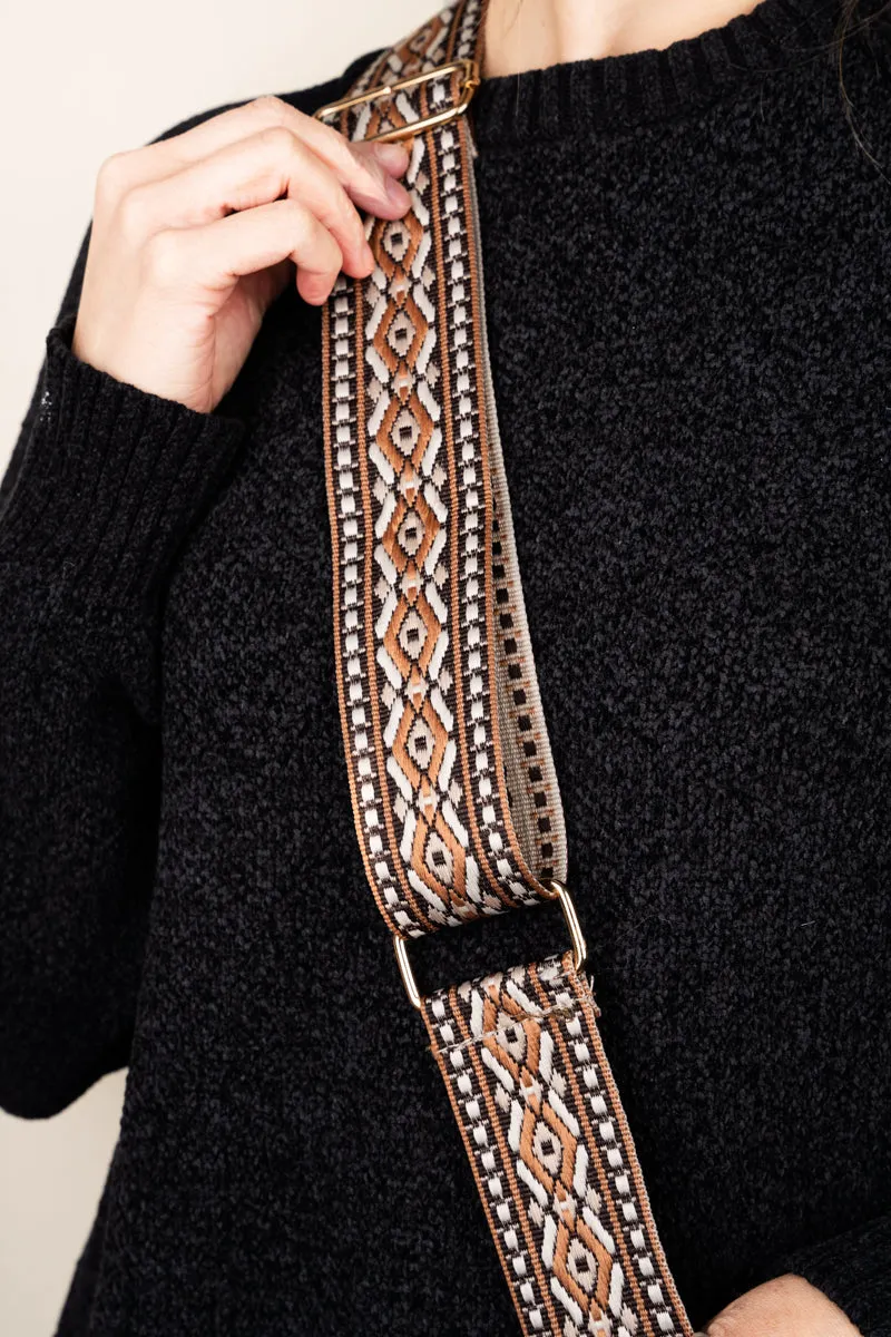 Marron Mesa Guitar Strap Tan Dani Crossbody