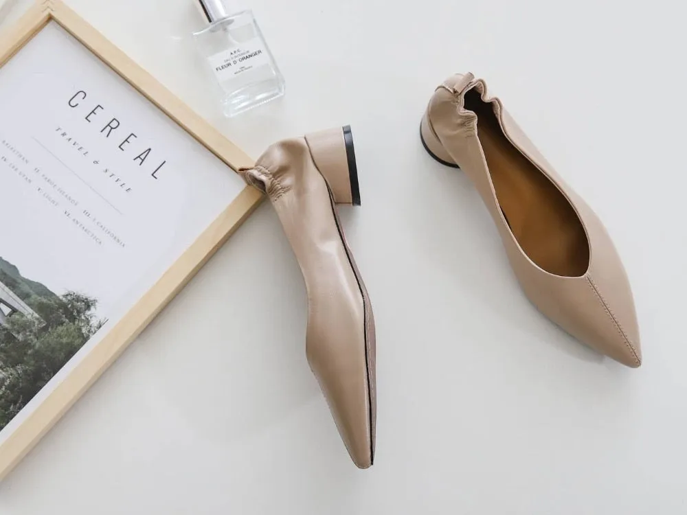 Mary Janes round low heels oxford pointed toe large size grandma shoes Hollywood movie stars natura leather elegant pumps