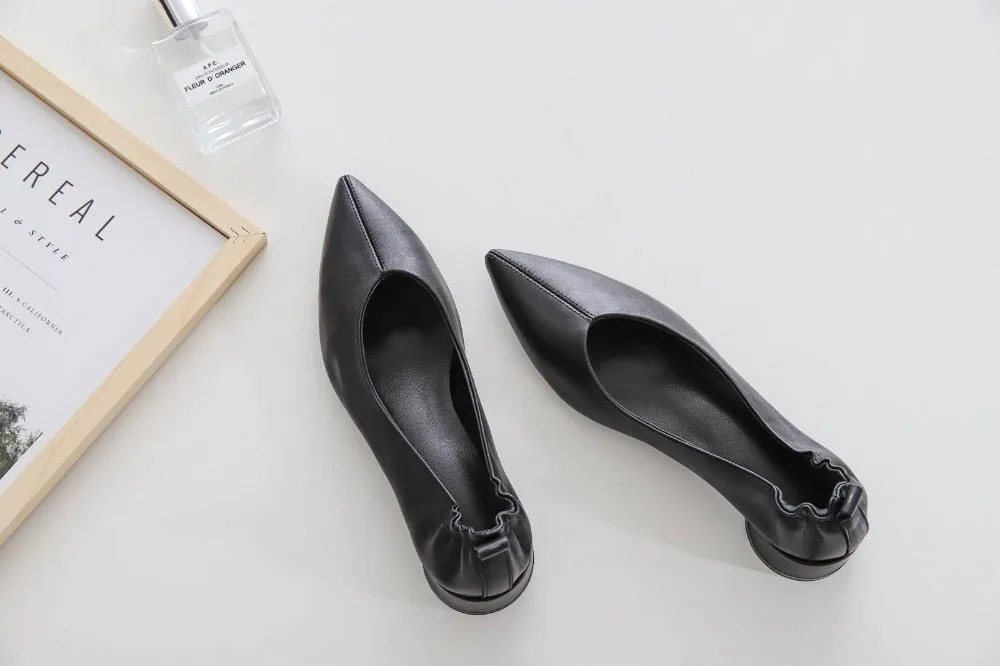 Mary Janes round low heels oxford pointed toe large size grandma shoes Hollywood movie stars natura leather elegant pumps