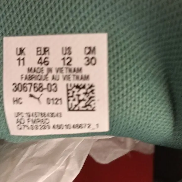 Men's Puma Ferrari R-Cat green sneakers with box sz 12