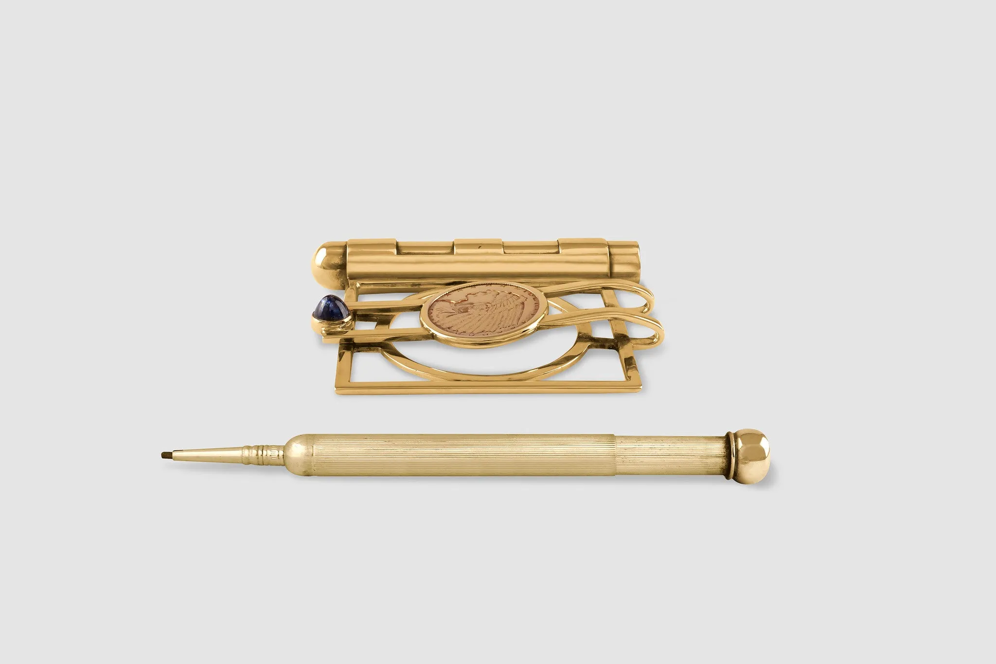 Money Clip with Telescopic Pencil