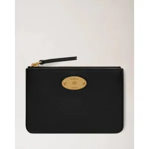 Mulberry Small Zip Coin Pouch in Black