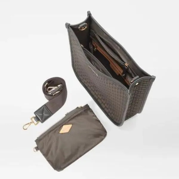 MZ Wallace Woven Box Crossbody in Magnet
