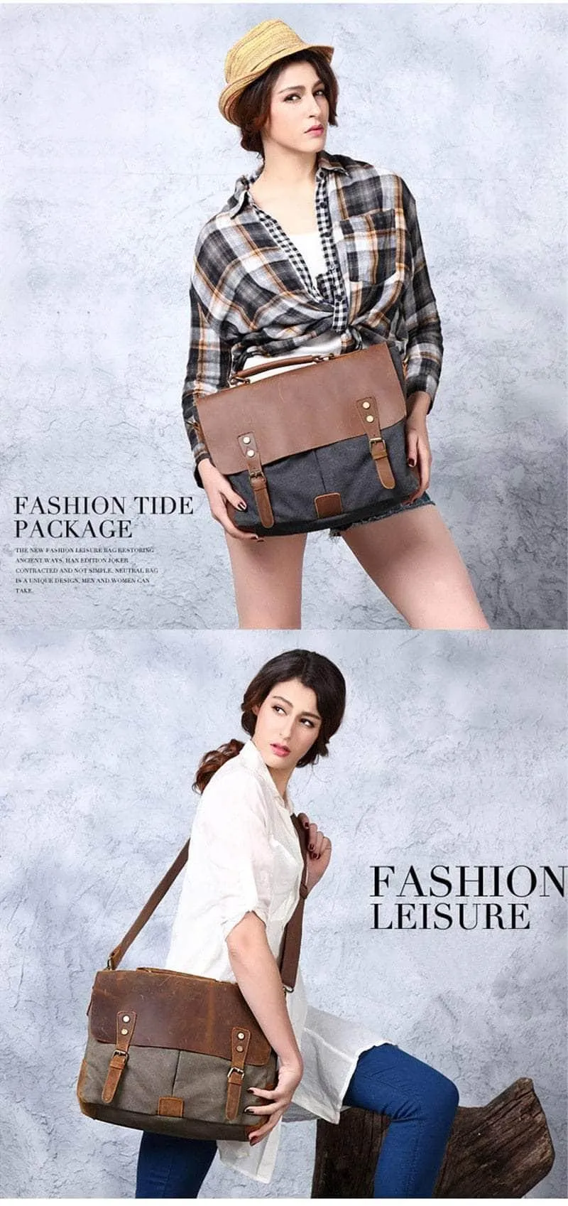 Nesitu Vintage Messenger Carry Bag