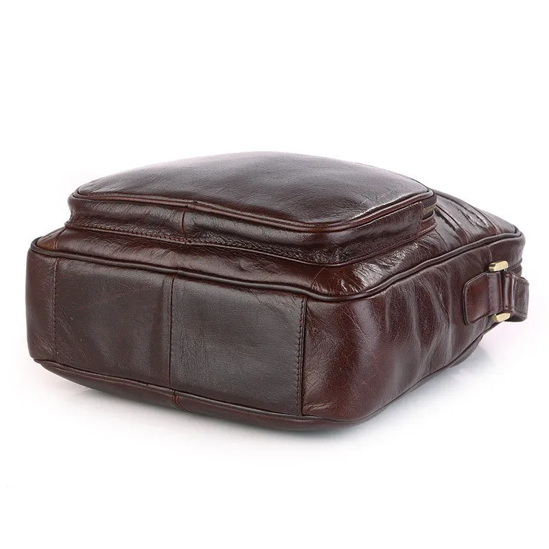 New Fashion Messenger Bags Casual Leather Bags For Men Leather Messenger Corssbody Side Shoulder Bag