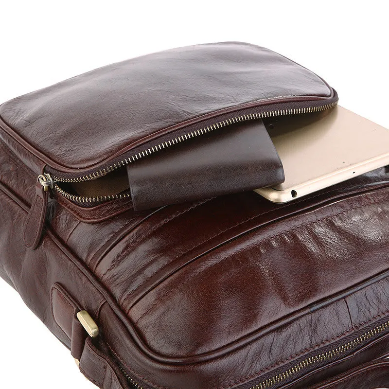 New Fashion Messenger Bags Casual Leather Bags For Men Leather Messenger Corssbody Side Shoulder Bag