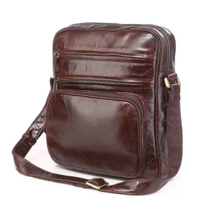 New Fashion Messenger Bags Casual Leather Bags For Men Leather Messenger Corssbody Side Shoulder Bag