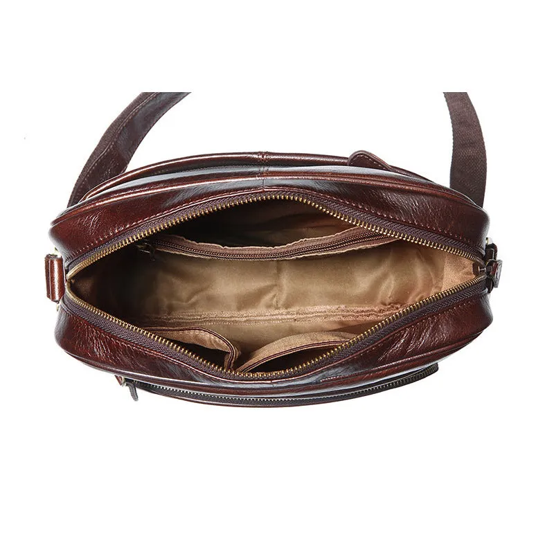 New Fashion Messenger Bags Casual Leather Bags For Men Leather Messenger Corssbody Side Shoulder Bag