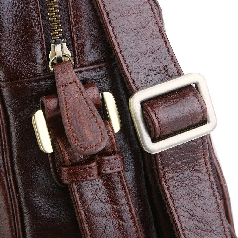 New Fashion Messenger Bags Casual Leather Bags For Men Leather Messenger Corssbody Side Shoulder Bag