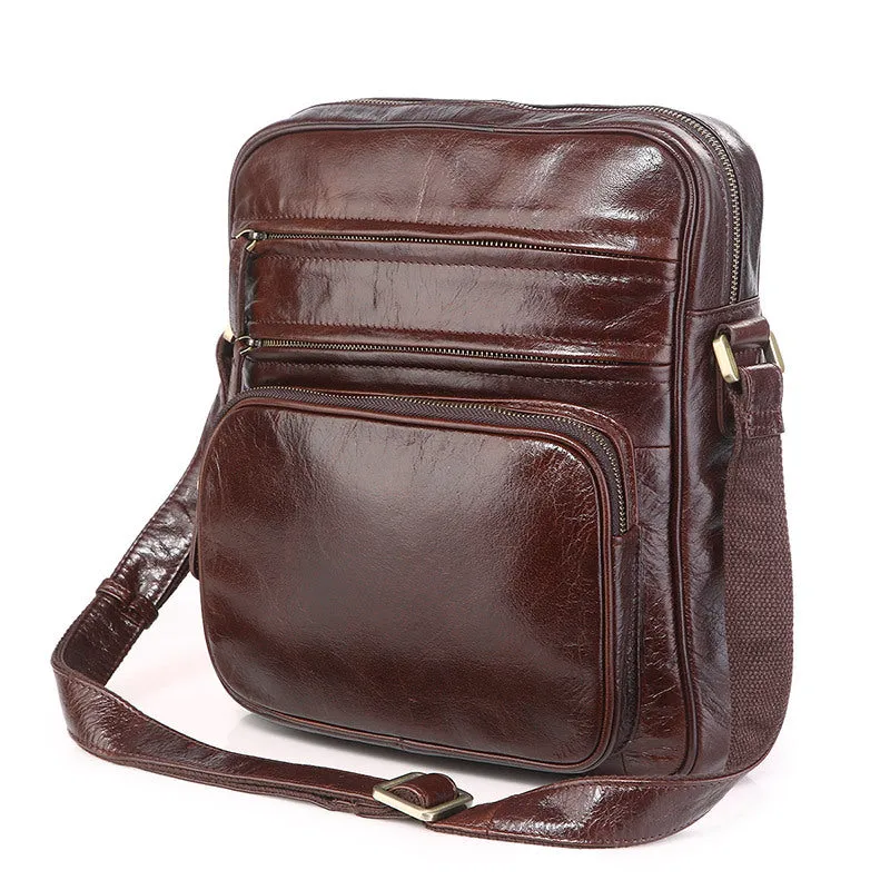 New Fashion Messenger Bags Casual Leather Bags For Men Leather Messenger Corssbody Side Shoulder Bag
