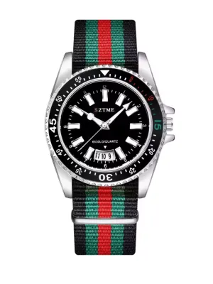 New SZTME fashion men's nylon strap calendar watch, Gucci Dupe luxurious and simple business men and women's night light quartz watch
