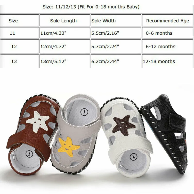 Newborn Baby Kids Boys Shoes Cute Cartoon First Walkers Prewalker Sneakers Shoes