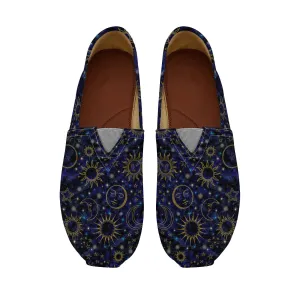 Night Sky Celestial Galaxy Womens Casual Slip On Shoes