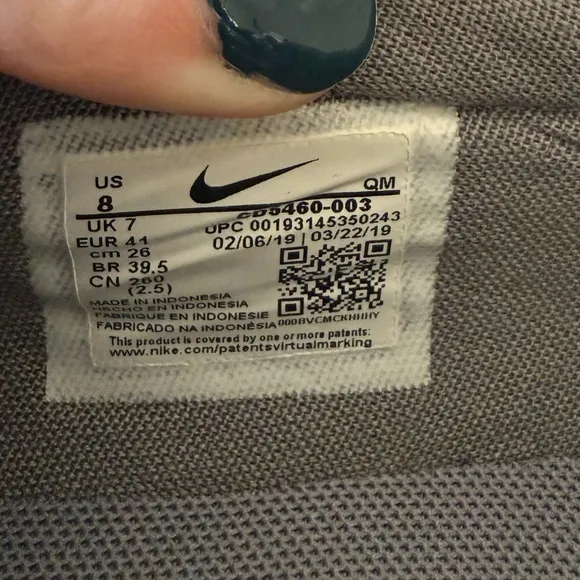 Nike Men’s Court Royale Ac SLP Sneaker Grey size 8 slip on sneakers