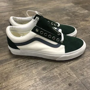 NWOB Vans‎ Old Skool Sneakers Men’s Size 8/ Women 9.5 Green/White Suede Canvas