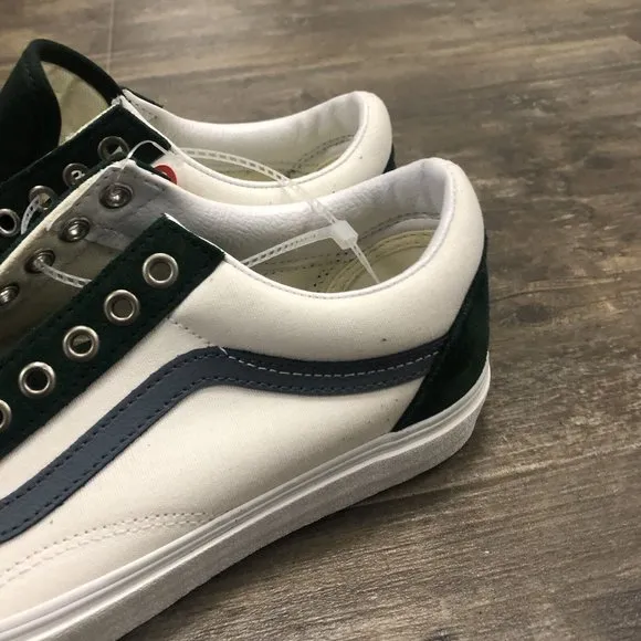 NWOB Vans‎ Old Skool Sneakers Men’s Size 8/ Women 9.5 Green/White Suede Canvas