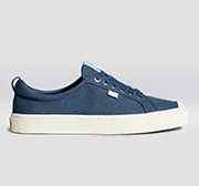 OCA Low Shadow Blue Canvas Sneaker Women