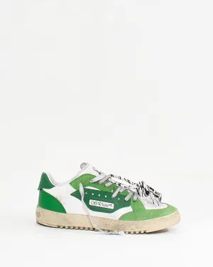 Off-White Men's Green/White Distressed 5.0 Sneakers - 42
