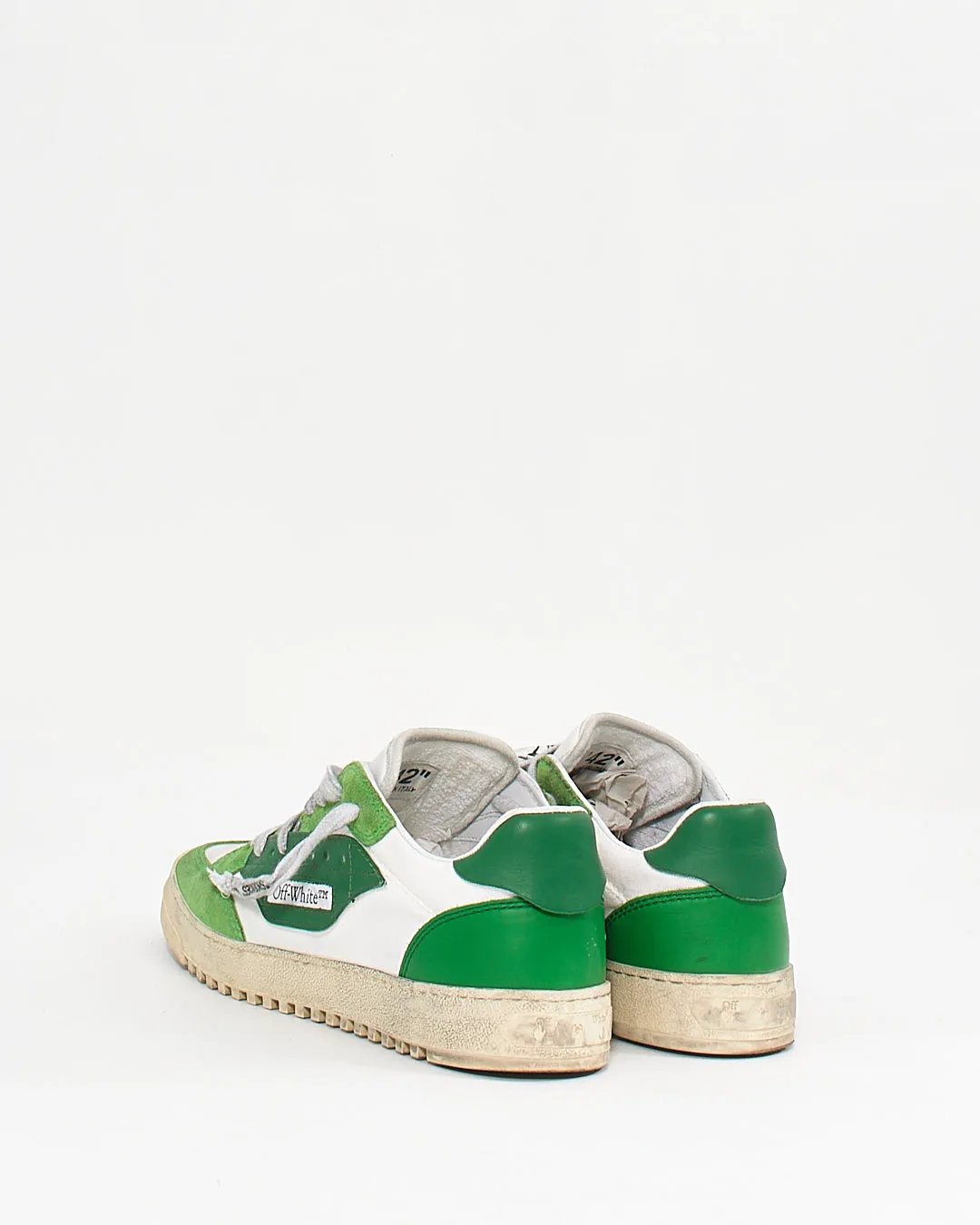 Off-White Men's Green/White Distressed 5.0 Sneakers - 42
