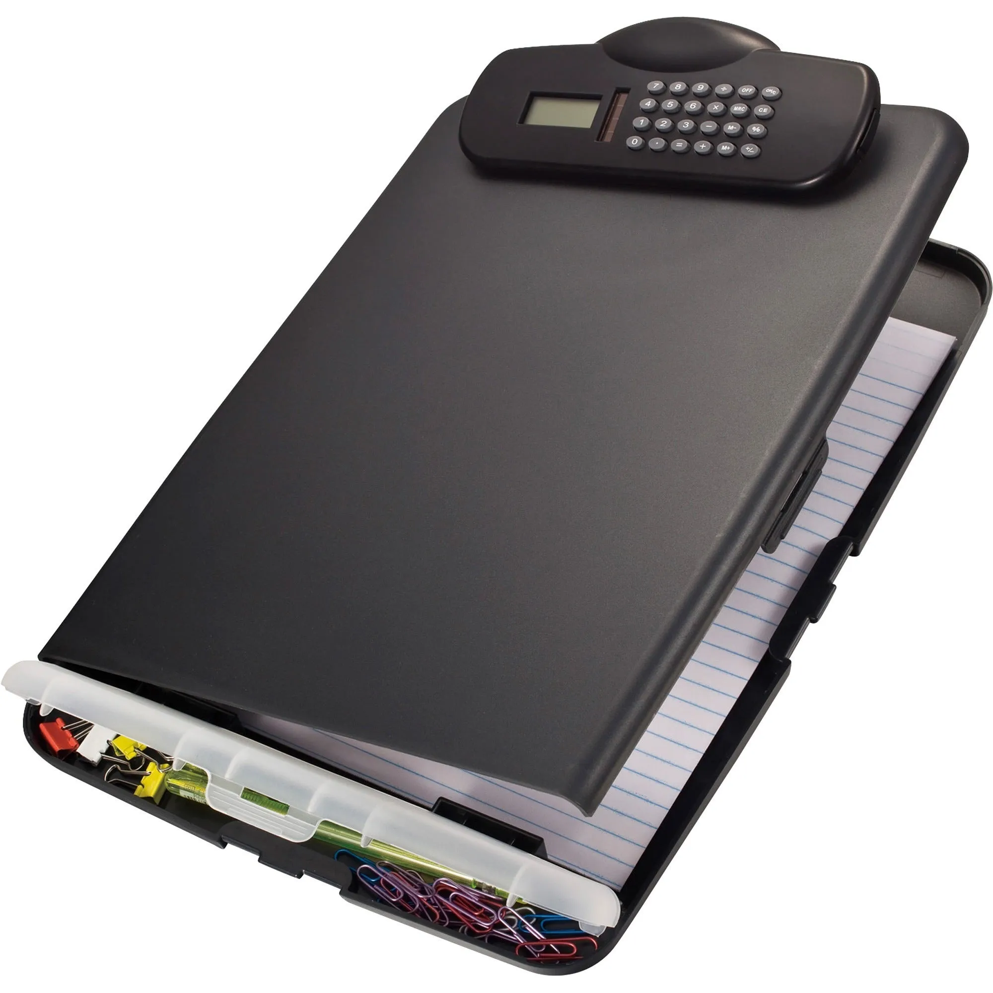OIC Slim Clipboard Storage Box with Calculator