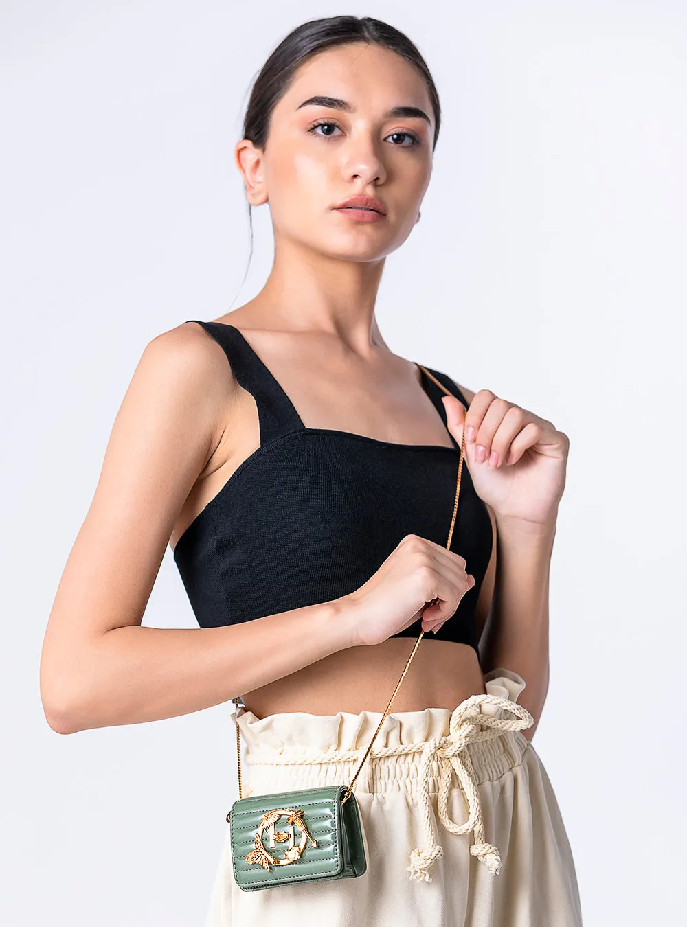 Outhouse   -   Sling Bag The Oh V Furbie - Fern Green