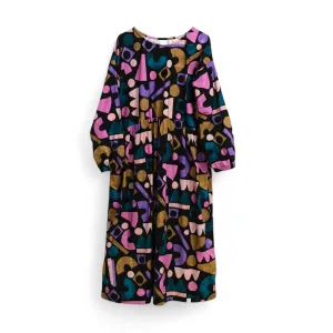 Oversize Kleid Langarm "Canvas Shapes"