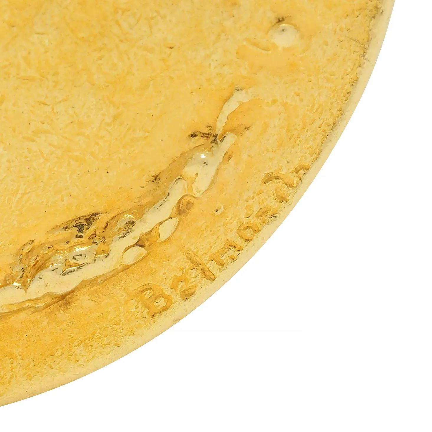 Paul Belmondo 1947 French 18 Karat Yellow Gold Pastoral Pax Vintage Cameo Pendant Necklace