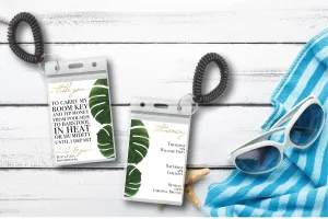 Personalized Destination Wedding Room Key Holder and Itinerary - Palm