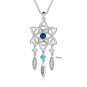 Personalized Devil Eye & Celtic Knot Necklace