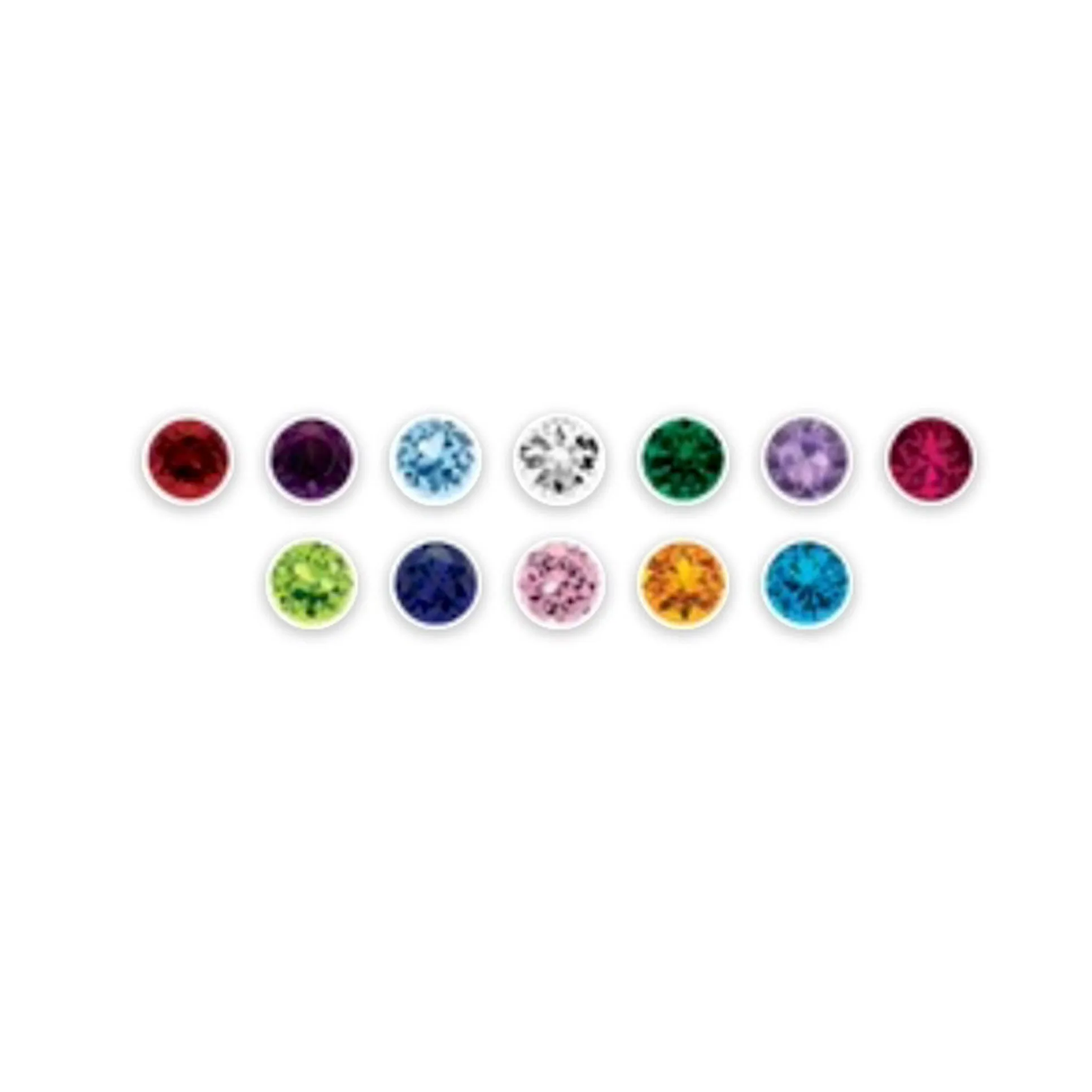 Personalized Double Initial Birthstone Necklace (Available in 12 colors)