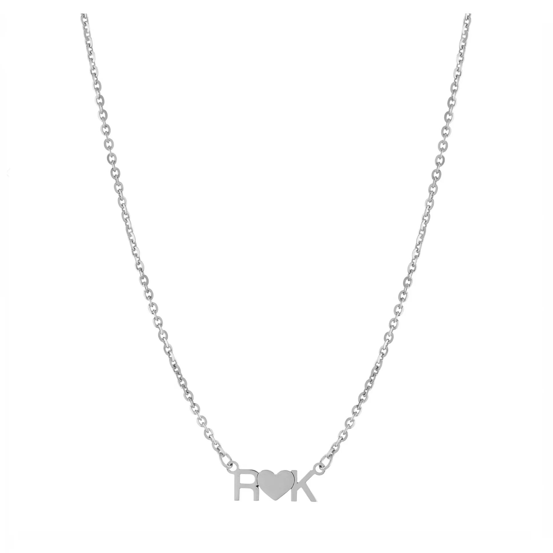 Personalized Heart Double Initial Necklace