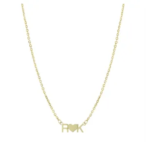 Personalized Heart Double Initial Necklace