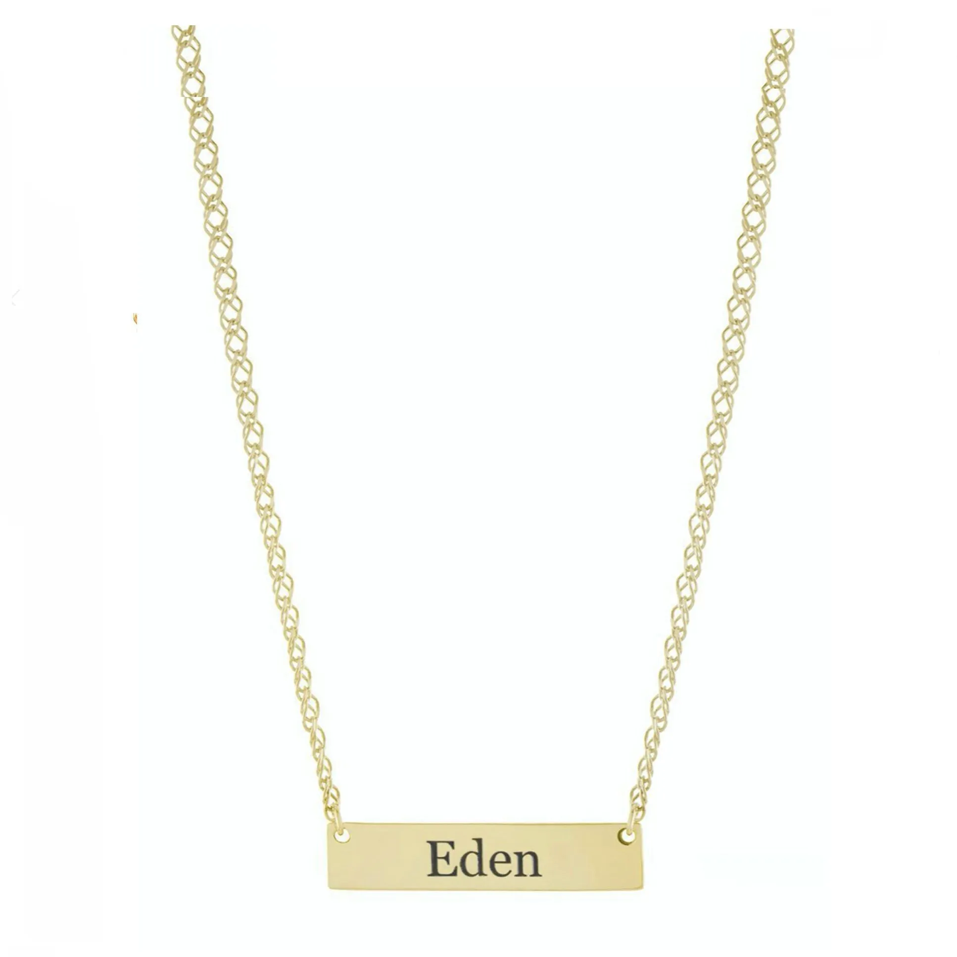 Personalized Horizontal Bar Name Necklace