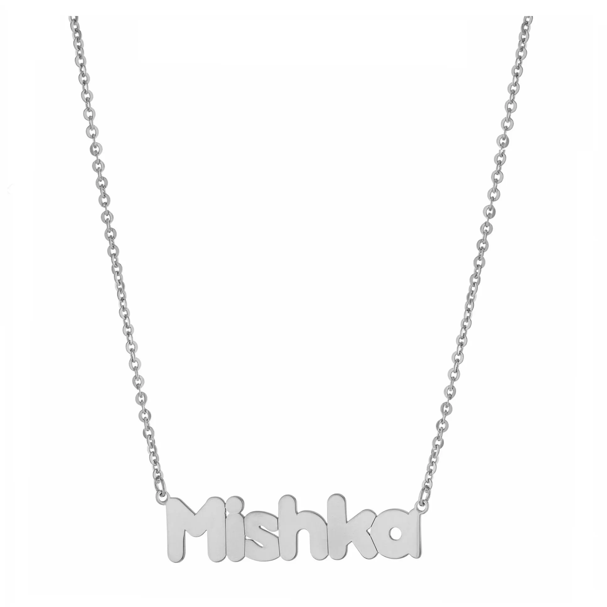 Personalized Horizontal Bubble Name Necklace