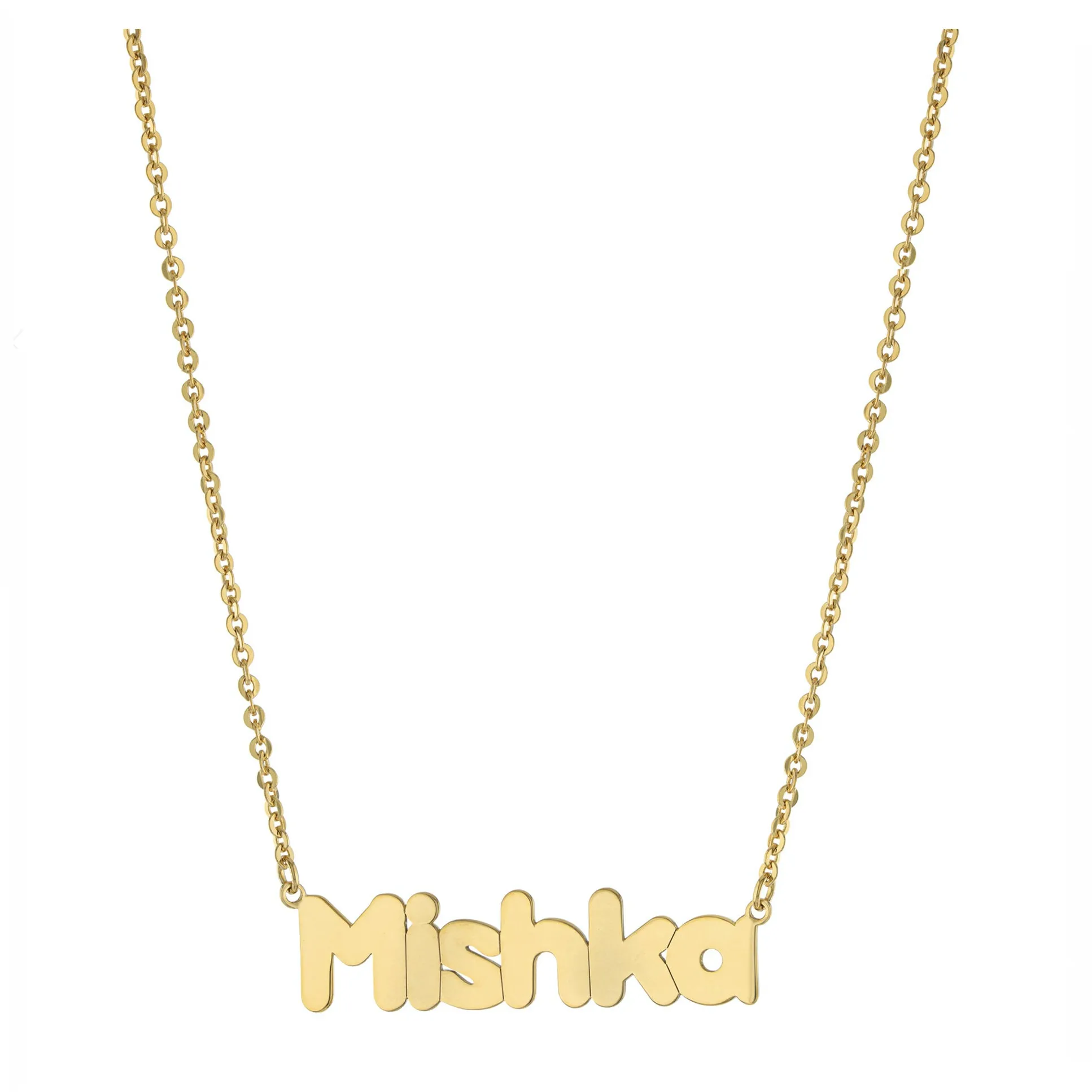 Personalized Horizontal Bubble Name Necklace