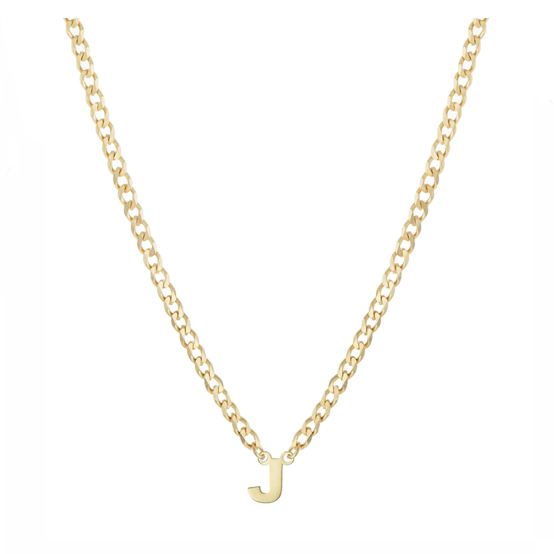 Personalized Initial Curblink Necklace