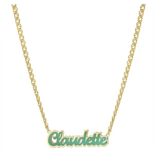 Personalized Resin Script Name Necklace