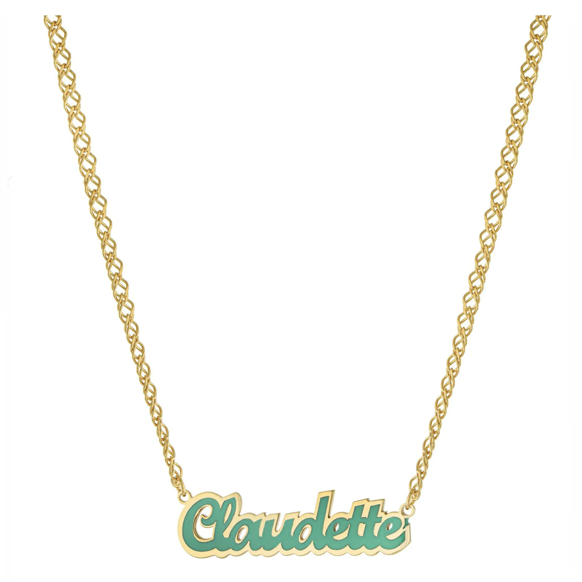 Personalized Resin Script Name Necklace