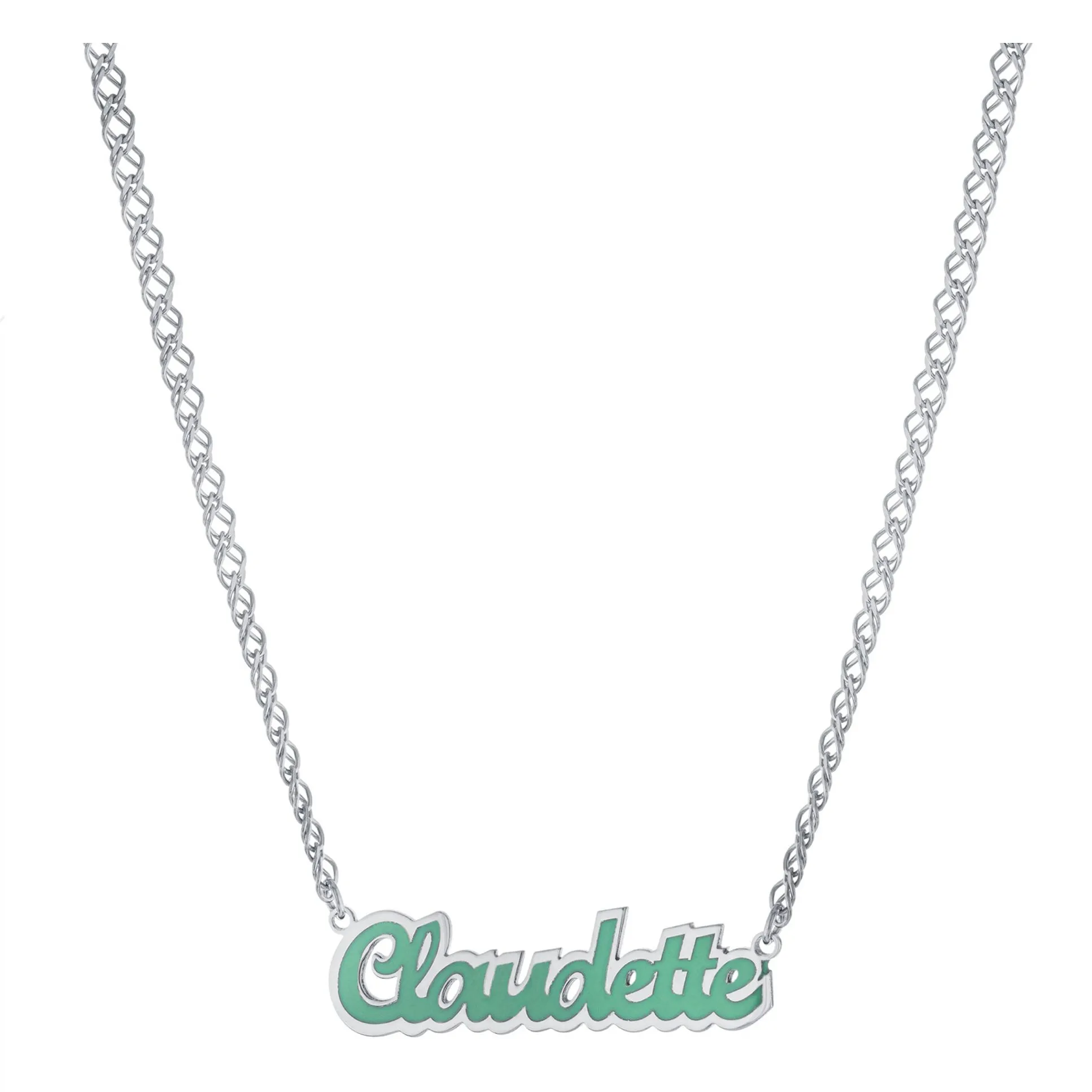 Personalized Resin Script Name Necklace