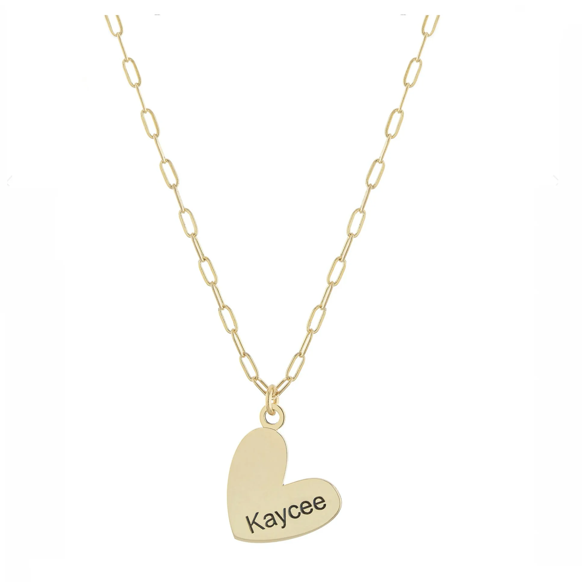 Personalized Sideways Heart Necklace