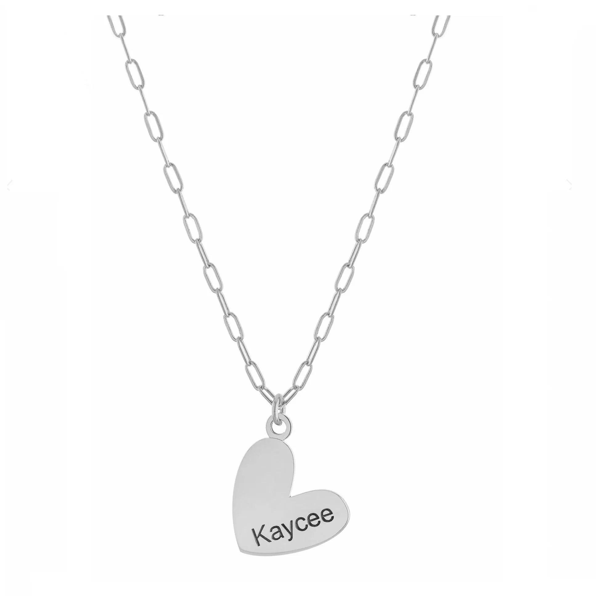 Personalized Sideways Heart Necklace