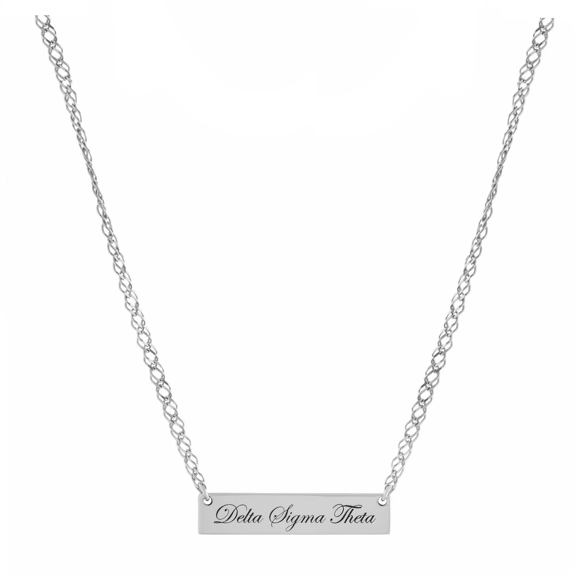 Personalized Sorority Script Bar Necklace